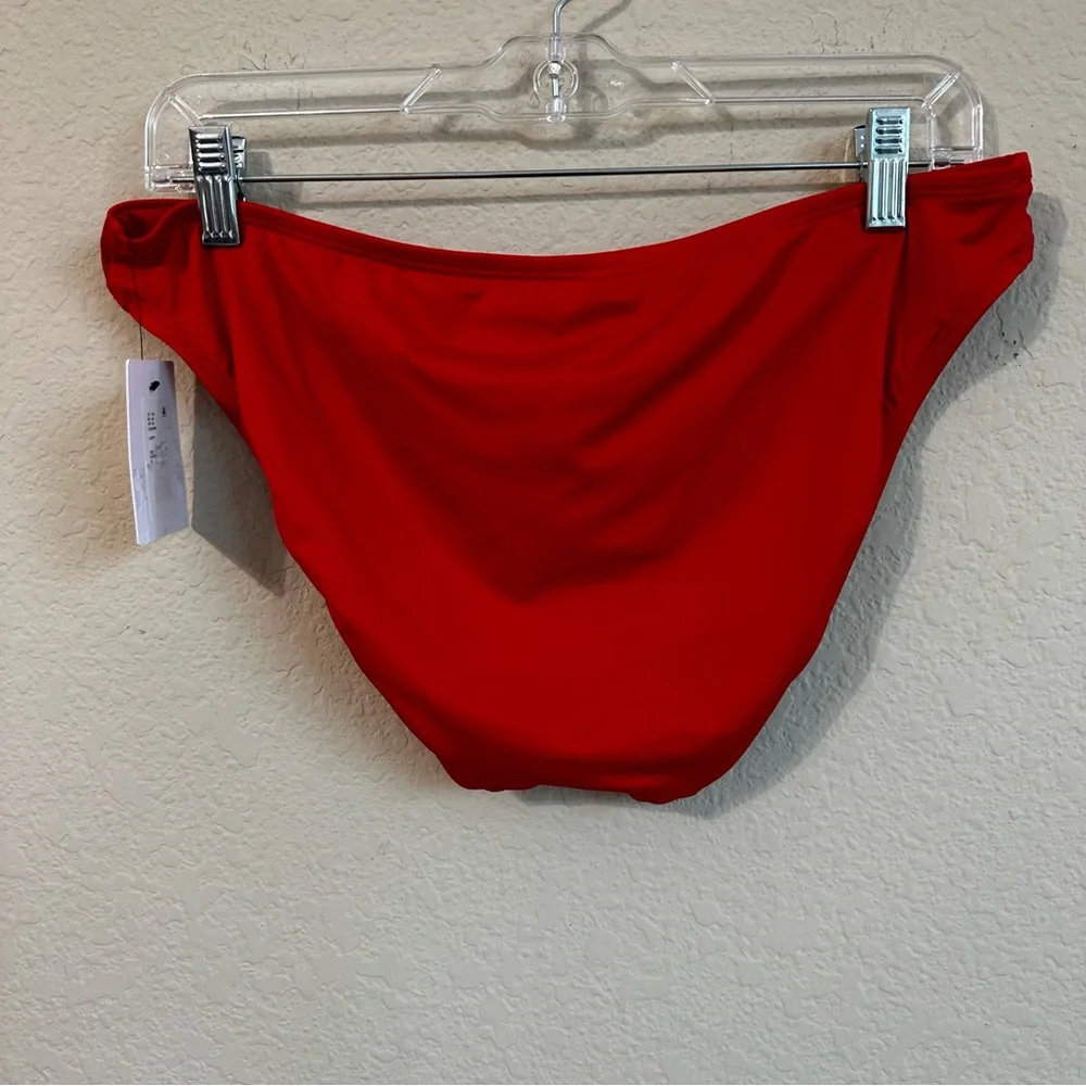 Gibson & Latimer Bikini Bottom Red Hipster Classic Swimsuit Swim NWT